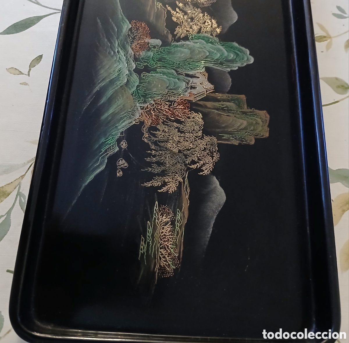 Antig&uuml;edades: Bandeja lacada japonesa.2 - Foto 6