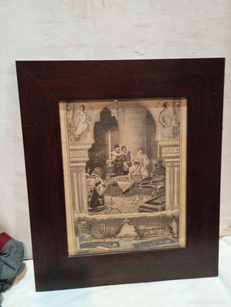 Antig&uuml;edades: cuadro lamina religiosa y marco - Foto 1