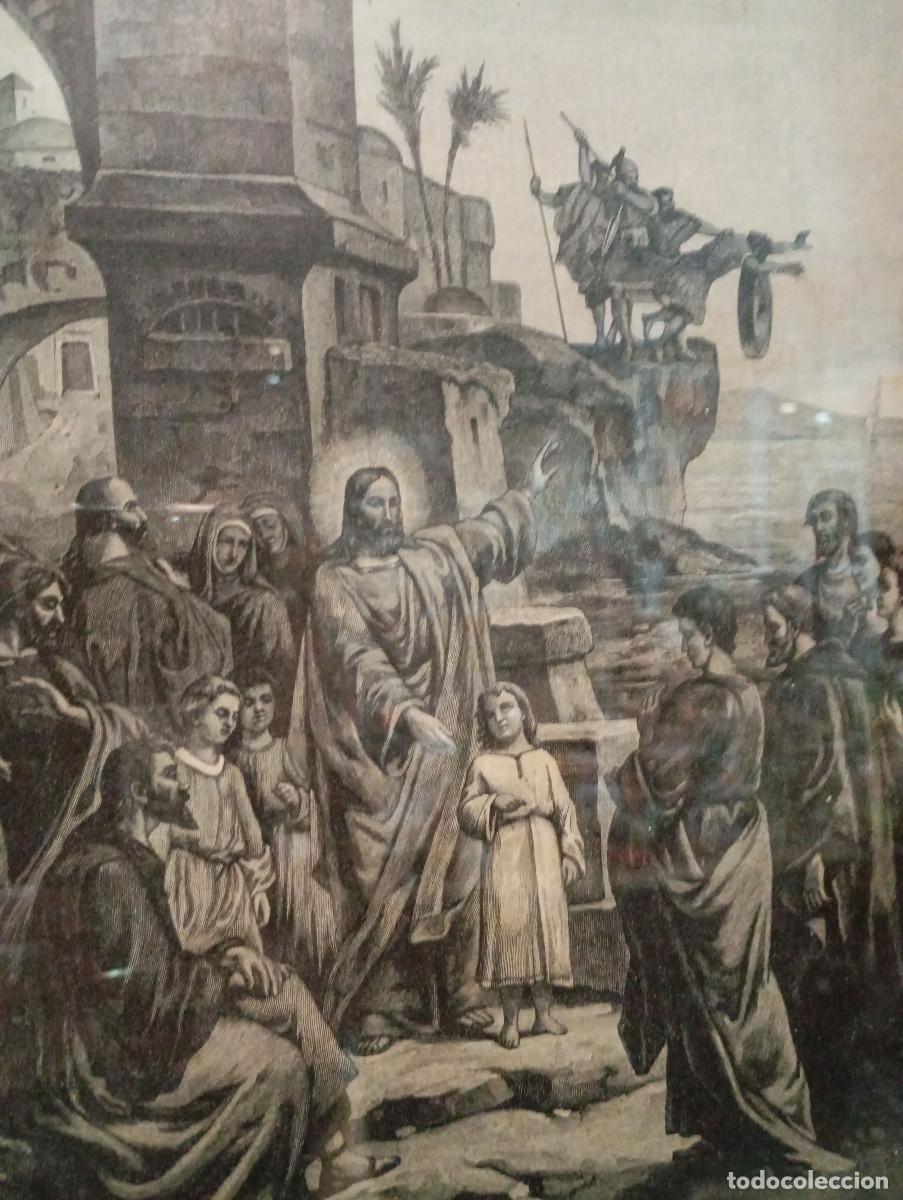 Antig&uuml;edades: cuadro lamina religiosa y marco - Foto 2