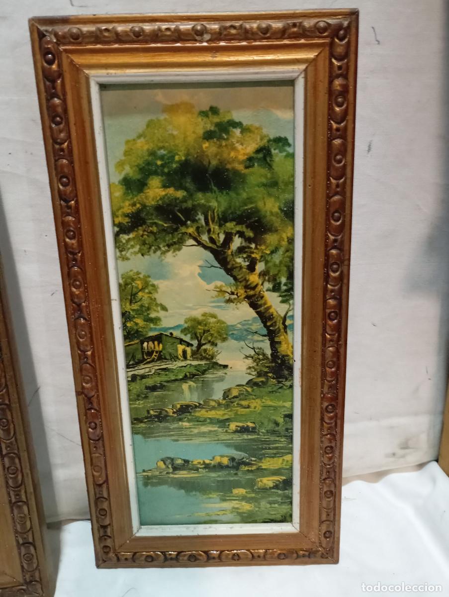 Antig&uuml;edades: lamina vitange marco dorado - Foto 1