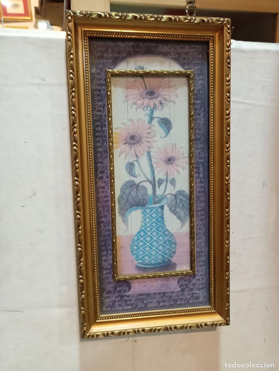 Antig&uuml;edades: lamina vitange marco dorado - Foto 1
