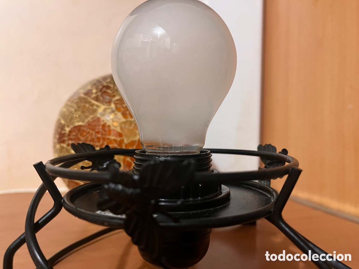 Antig&uuml;edades: Lampe boule en verre craquel&eacute;s - Foto 6