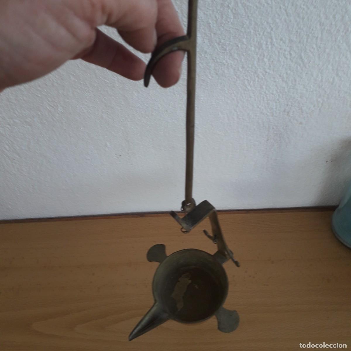 Antig&uuml;edades: CANDIL ANTIGUO DE BRONCE - Foto 6