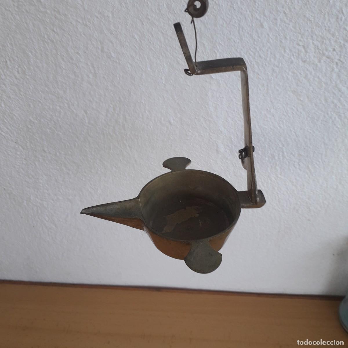 Antig&uuml;edades: CANDIL ANTIGUO DE BRONCE - Foto 7