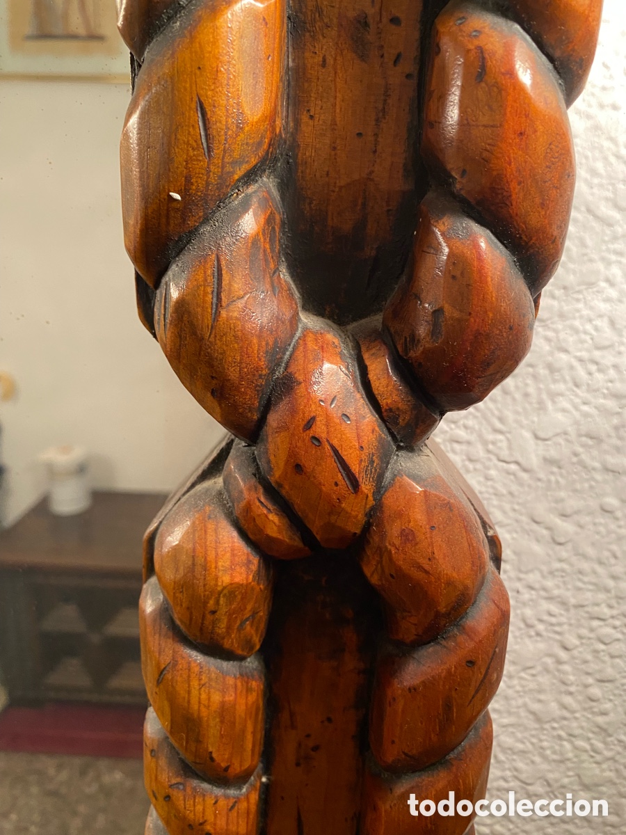 Antig&uuml;edades: Espejo de pared de madera con apliques. - Foto 4