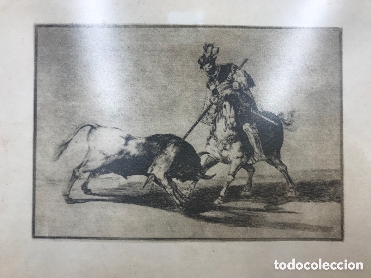 Antig&uuml;edades: Cuadro antiguo lamina con marco de madera y cristal. - Foto 2