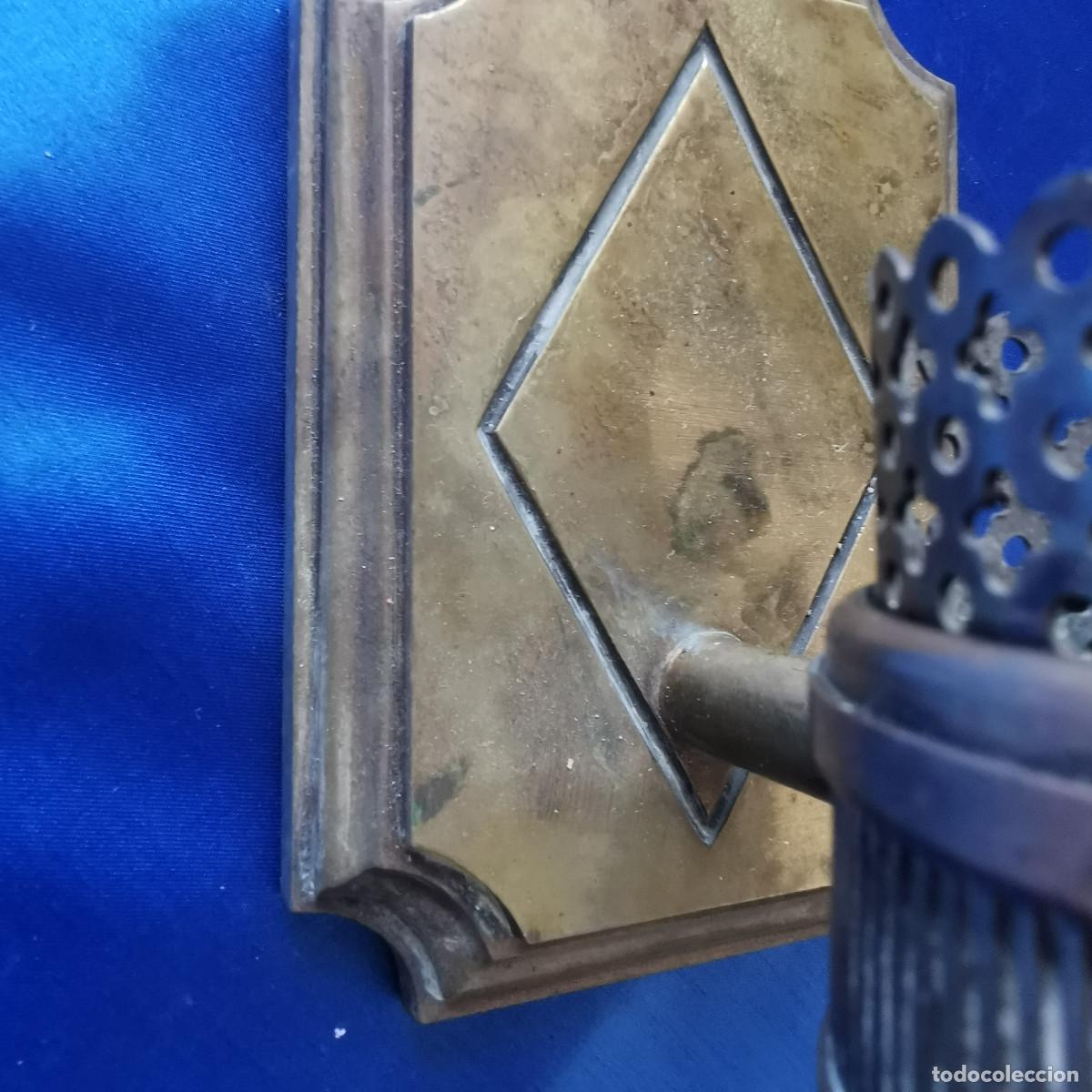 Antig&uuml;edades: BONITO Y ANTIGUO APLIQUE DE BRONCE - Foto 7