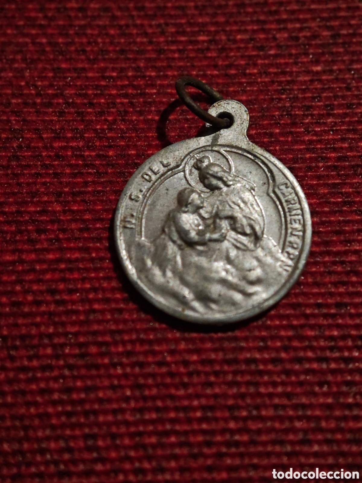 Antig&uuml;edades: Medalla Escapulario virgen del Carmen - Foto 1