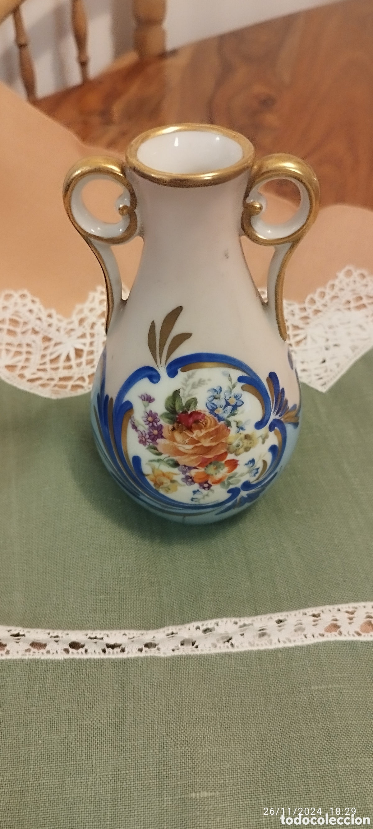 Antig&uuml;edades: Violetero Limoges finamente decorado - Foto 2