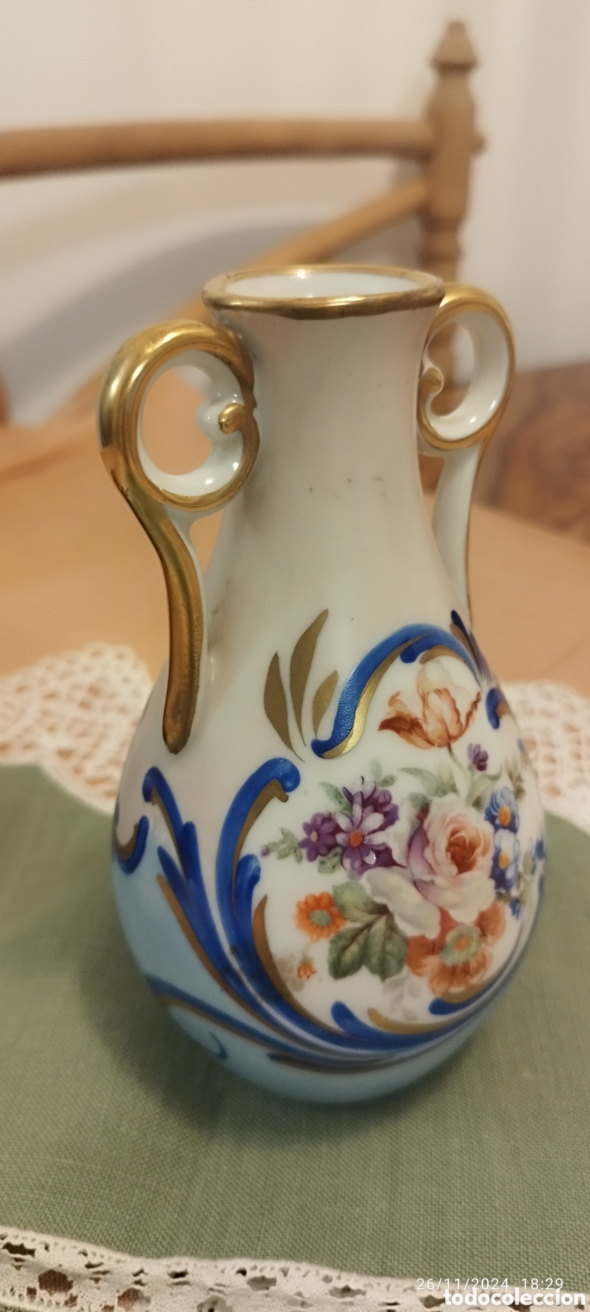 Antig&uuml;edades: Violetero Limoges finamente decorado - Foto 4
