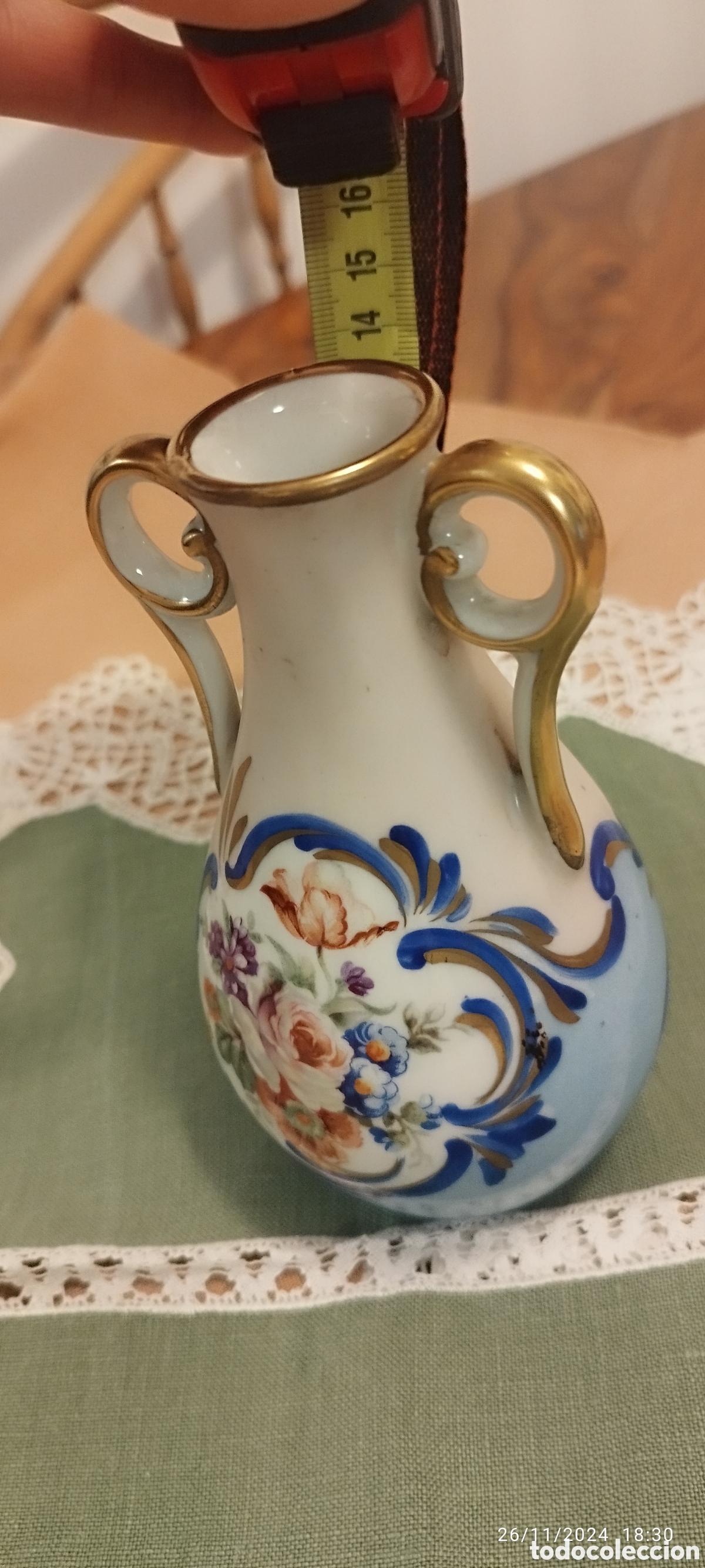 Antig&uuml;edades: Violetero Limoges finamente decorado - Foto 5