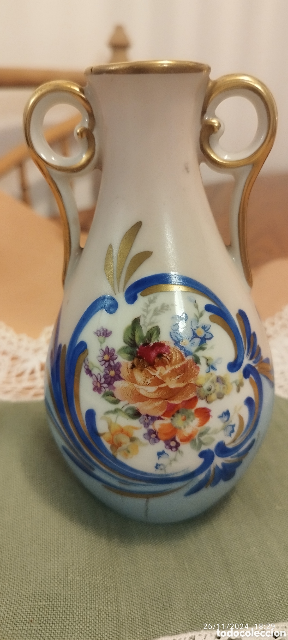 Antig&uuml;edades: Violetero Limoges finamente decorado - Foto 1
