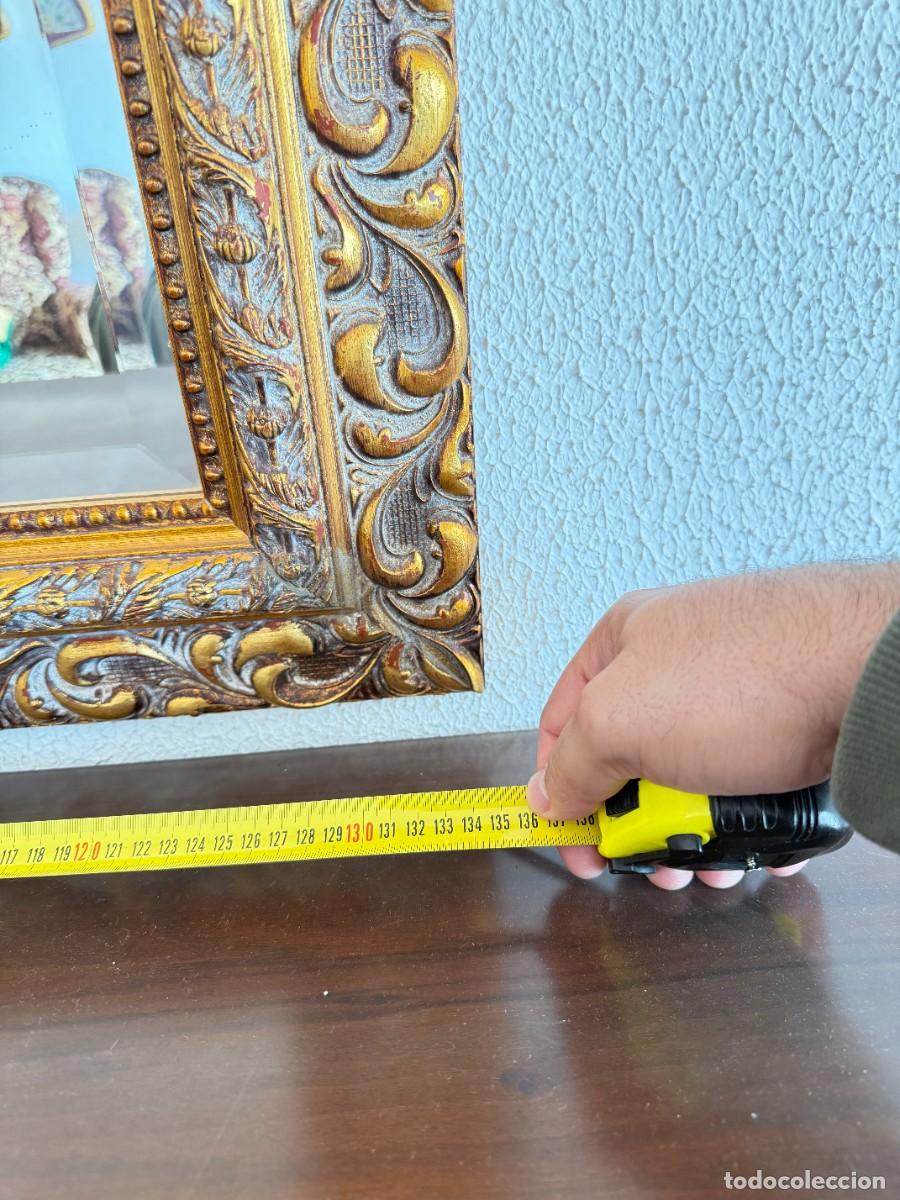 Antig&uuml;edades: ESPEJO FRANCES GRANDE RESCTANGULAR MADERA ESTUCO Y PAN DE ORO - Foto 5