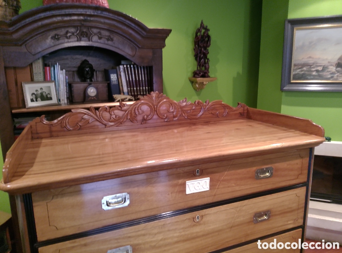 Antig&uuml;edades: COMODA DE BARCO O ALCANFOR - Foto 8