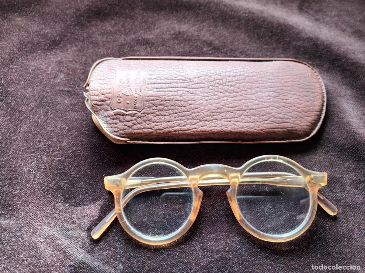 Antig&uuml;edades: ANTIGUAS GAFAS DE PASTA CON FUNDA DE PL&Aacute;STICO - Foto 1