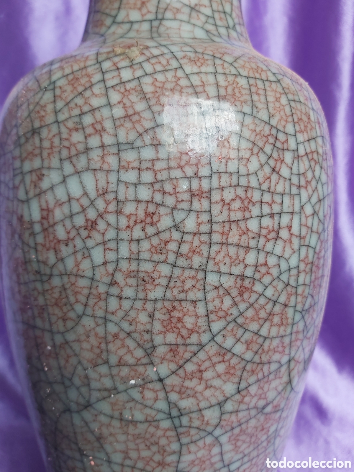 Antig&uuml;edades: JARRON DE CERAMICA ESMALTADO - Foto 4