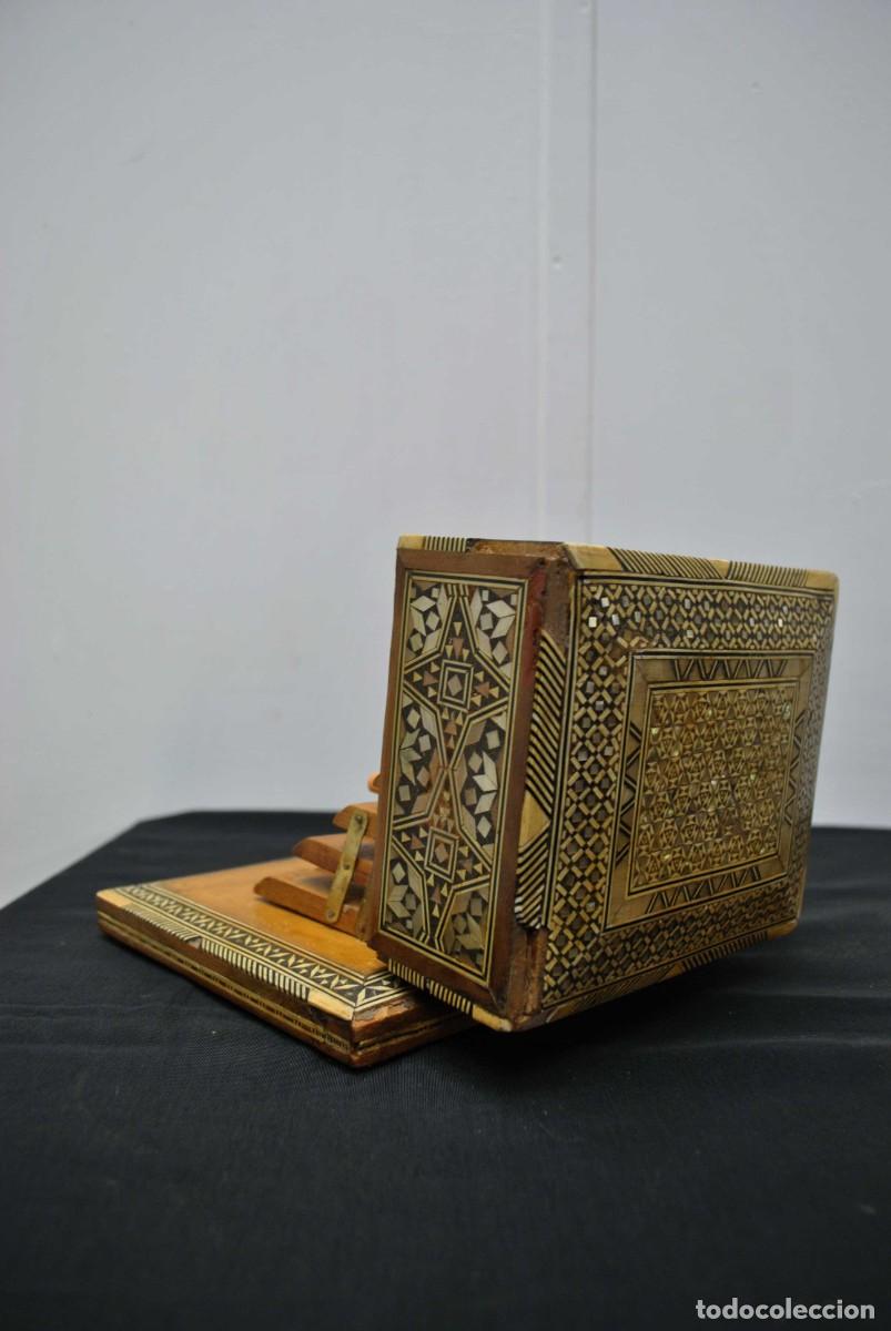 Antig&uuml;edades: CAJA CIGARRERA MADERA Y N&Aacute;CAR - Foto 2