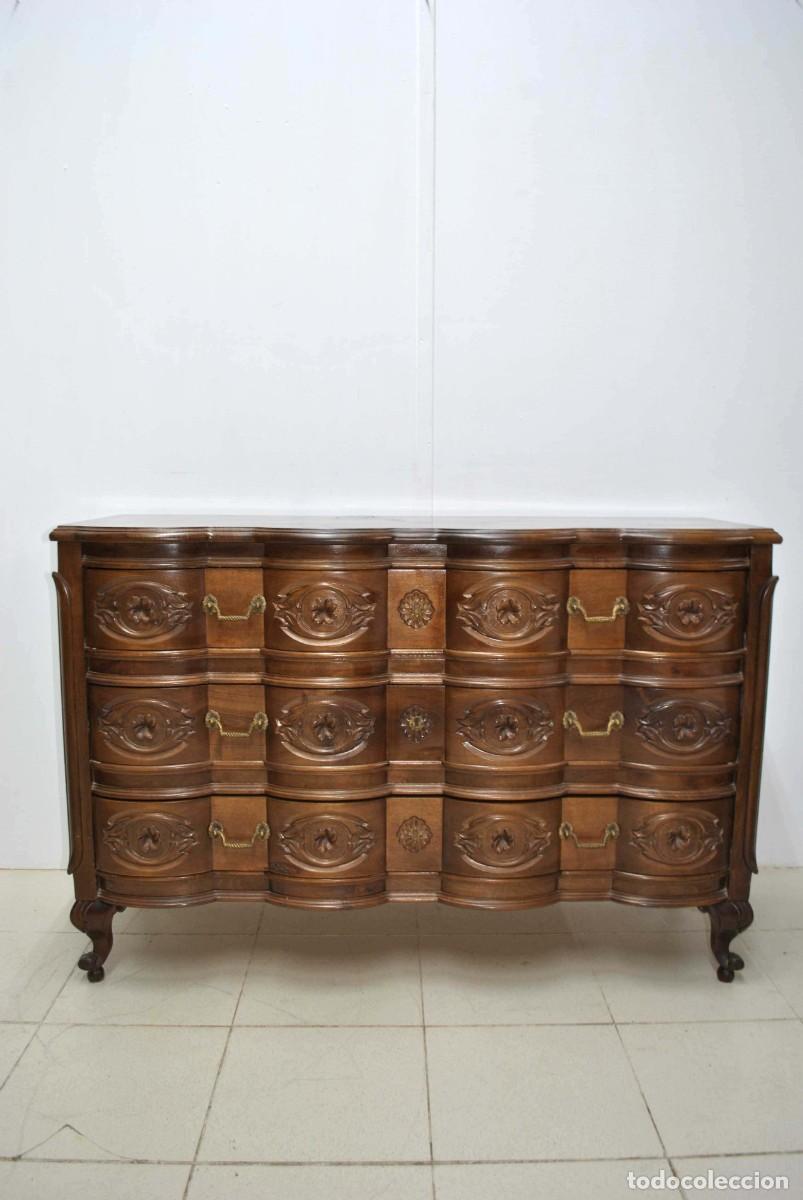 Antig&uuml;edades: C&Oacute;MODA ANTIGUA MADERA ESTILO LUIS XV - Foto 1
