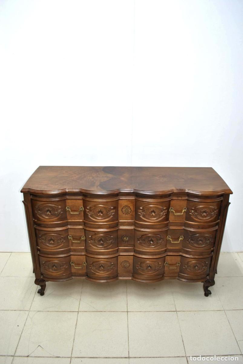 Antig&uuml;edades: C&Oacute;MODA ANTIGUA MADERA ESTILO LUIS XV - Foto 2