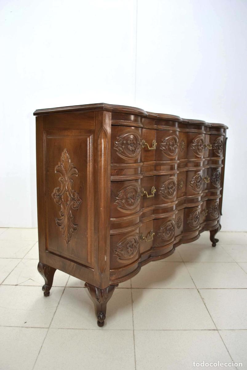 Antig&uuml;edades: C&Oacute;MODA ANTIGUA MADERA ESTILO LUIS XV - Foto 4