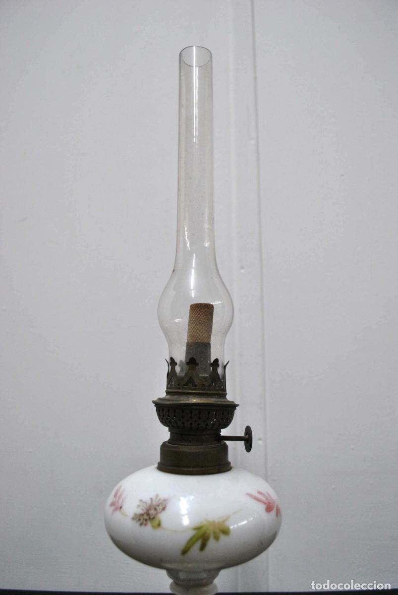 Antig&uuml;edades: QUINQU&Eacute; CRISTAL DE OPALINA - Foto 2