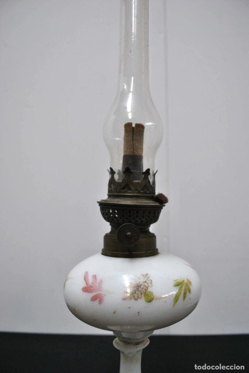 Antig&uuml;edades: QUINQU&Eacute; CRISTAL DE OPALINA - Foto 3