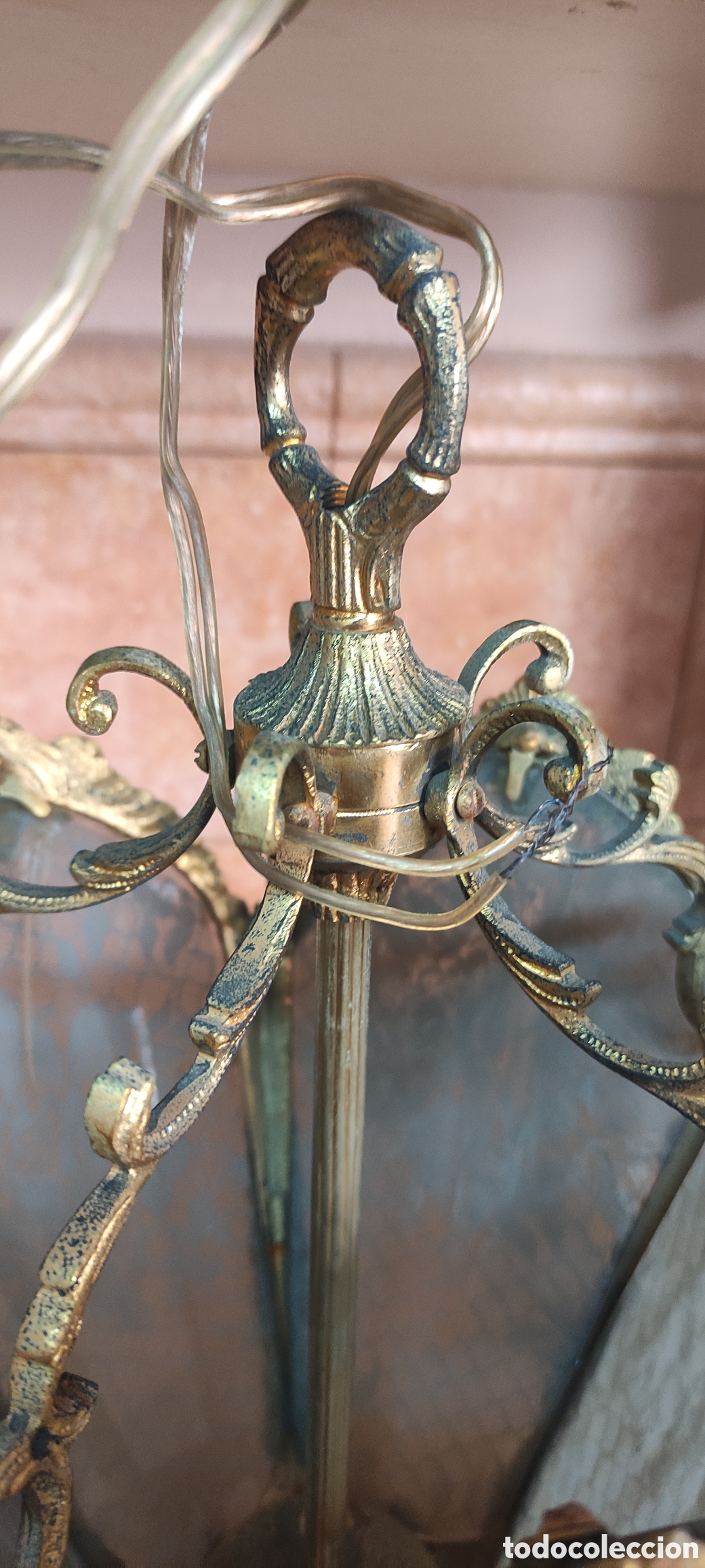 Antig&uuml;edades: Antiguo farol de bronce - Foto 9