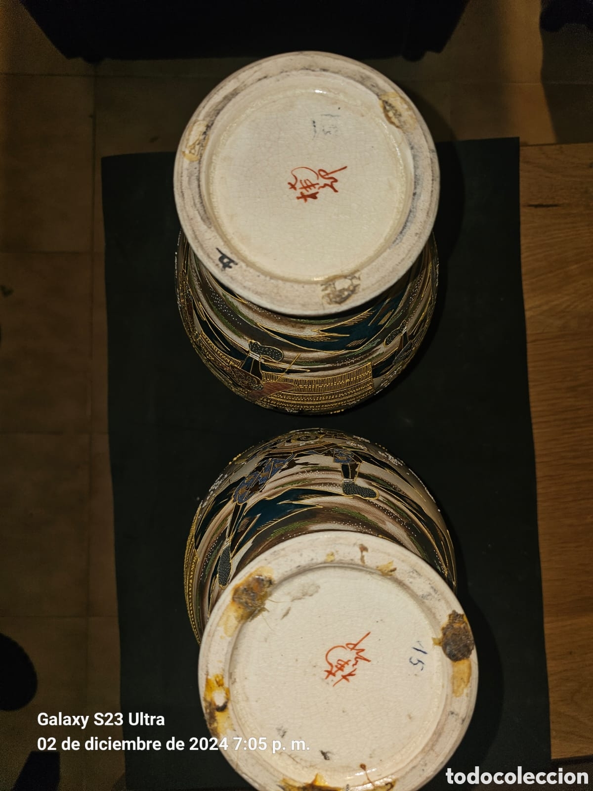 Antig&uuml;edades: Jarrones japoneses satsumas samurais. - Foto 5
