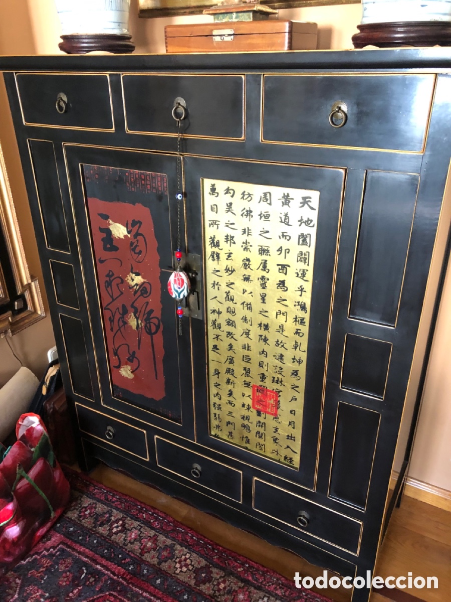 Antig&uuml;edades: Mueble asi&aacute;tico en buen estado - Foto 4