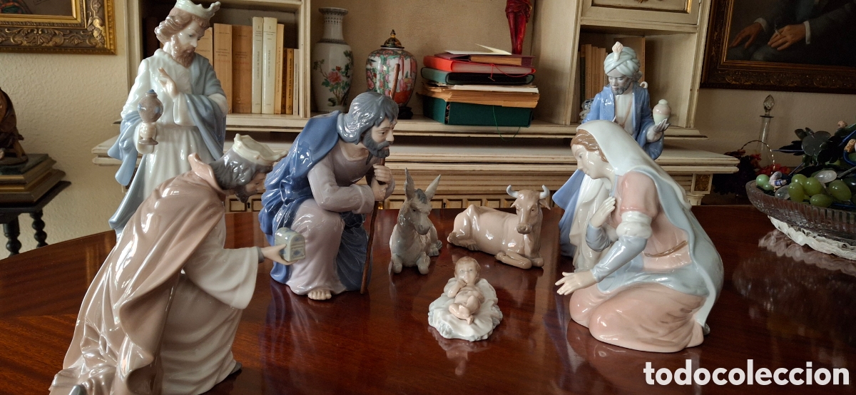 Antig&uuml;edades: Nacimiento ocho figuras de Lladr&oacute;. - Foto 3