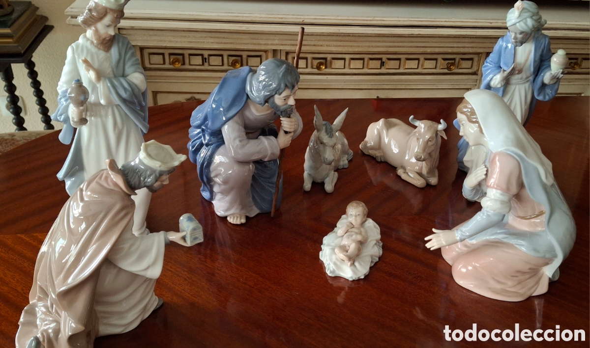 Antig&uuml;edades: Nacimiento ocho figuras de Lladr&oacute;. - Foto 4