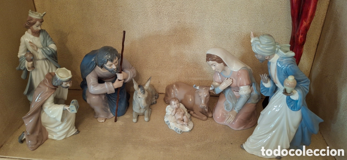 Antig&uuml;edades: Nacimiento ocho figuras de Lladr&oacute;. - Foto 1