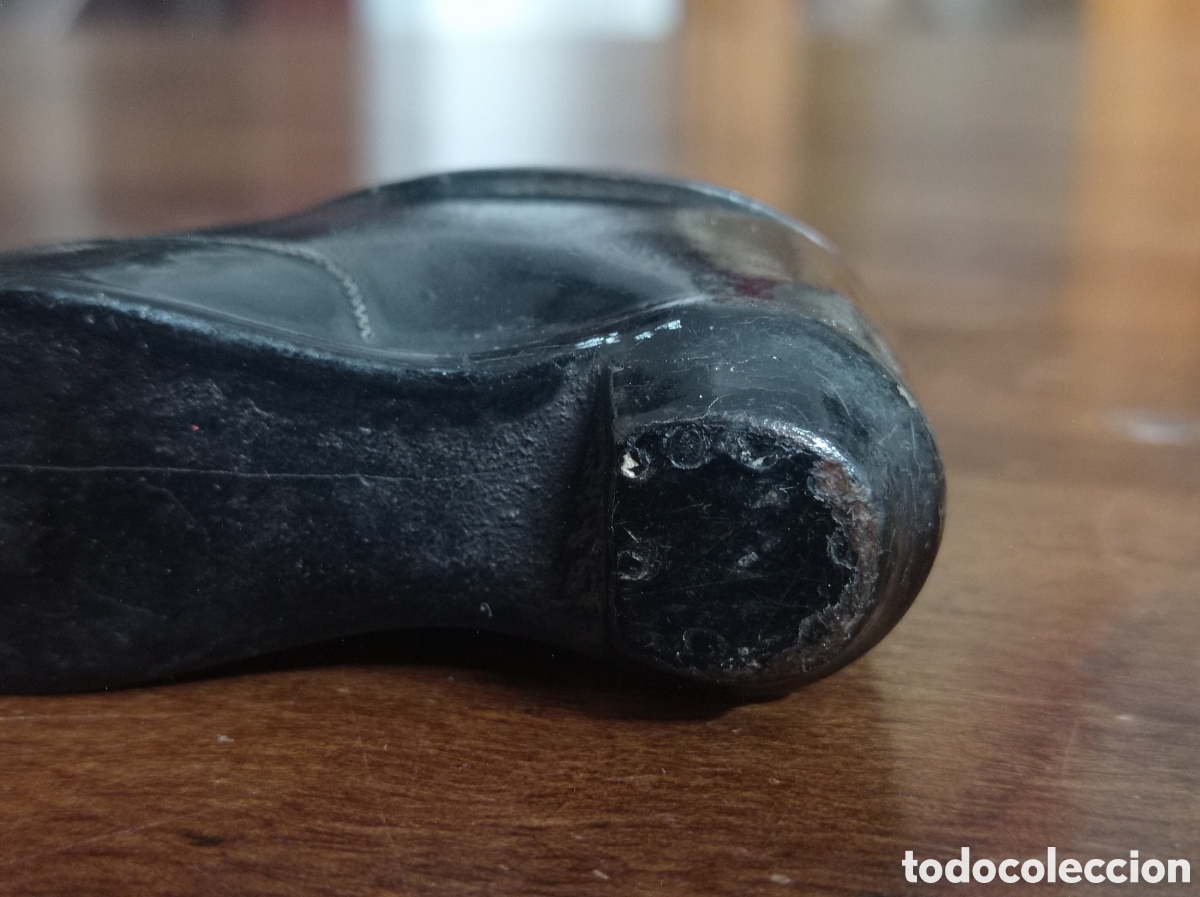 Antig&uuml;edades: Bella caja lacada de rape &bull; zapato bot&iacute;n - Foto 11