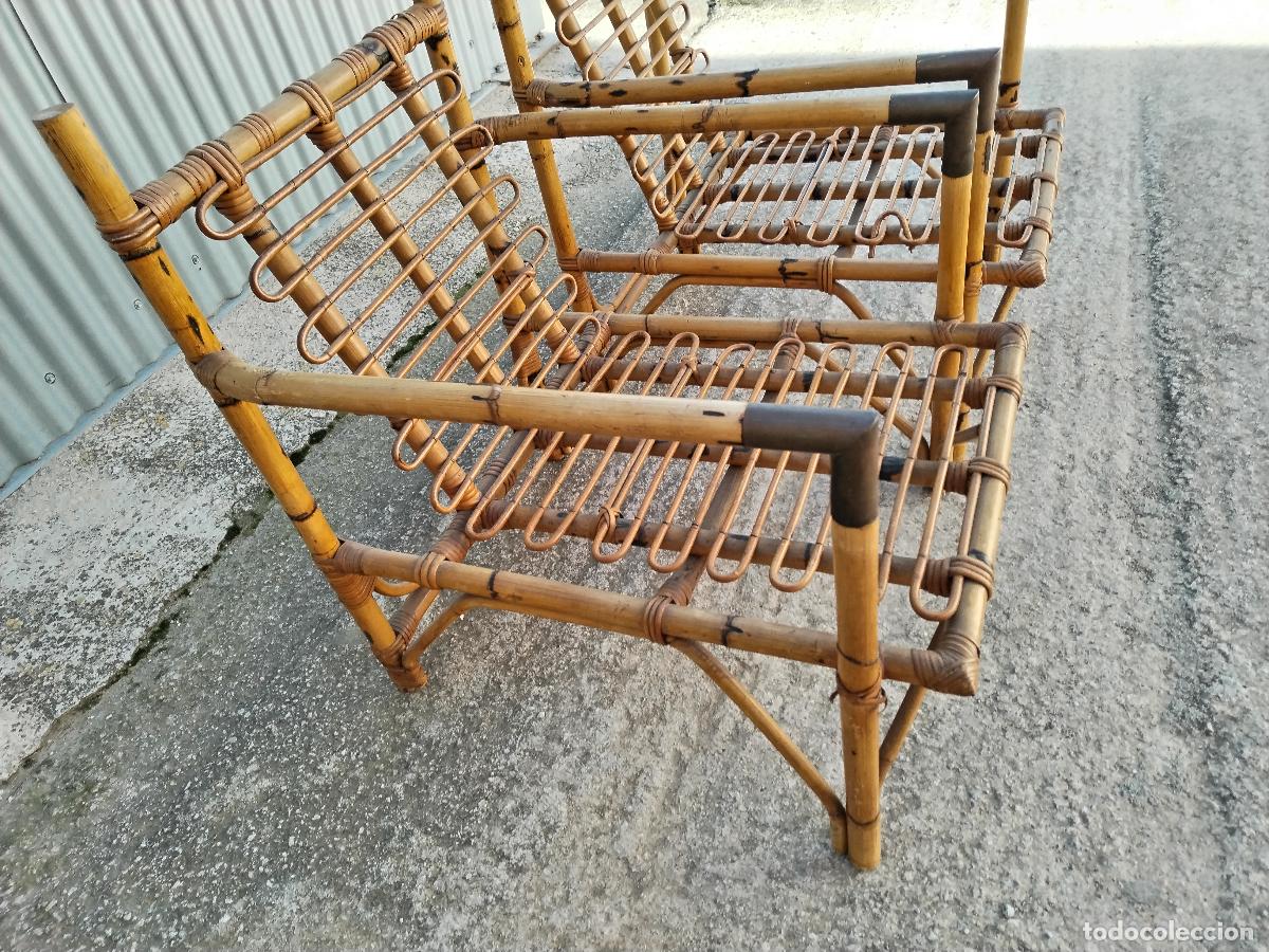 Antig&uuml;edades: pareja de sillones vintage de mimbre - Foto 4