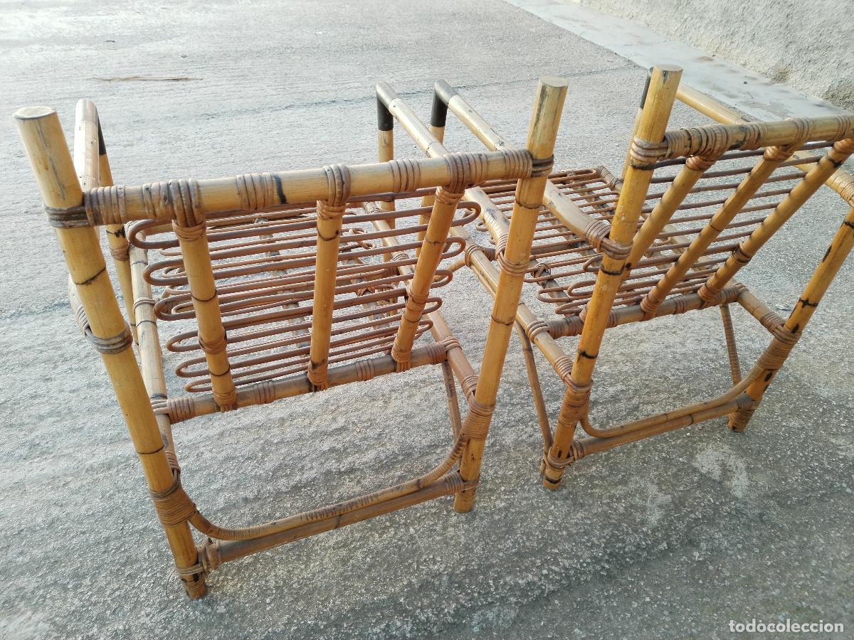 Antig&uuml;edades: pareja de sillones vintage de mimbre - Foto 6