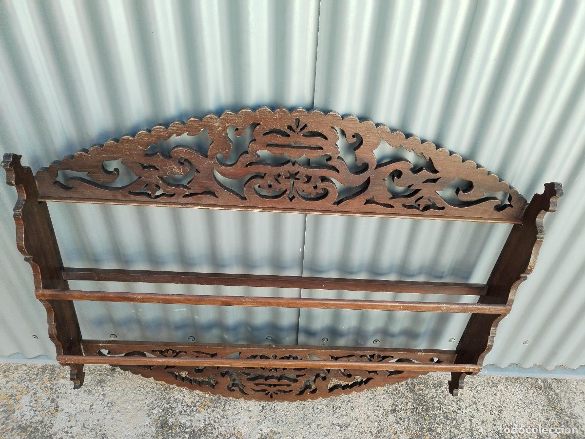 Antig&uuml;edades: repisa antigua platera - Foto 3