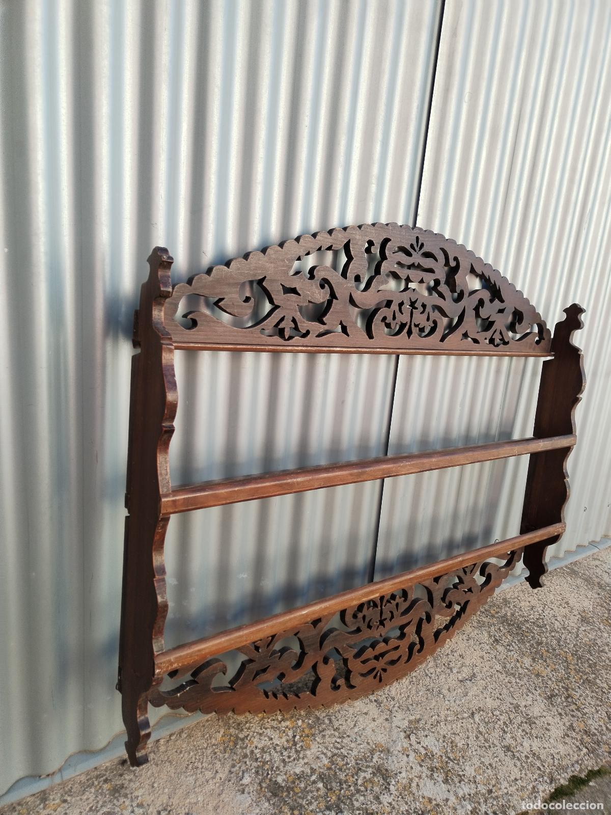 Antig&uuml;edades: repisa antigua platera - Foto 4