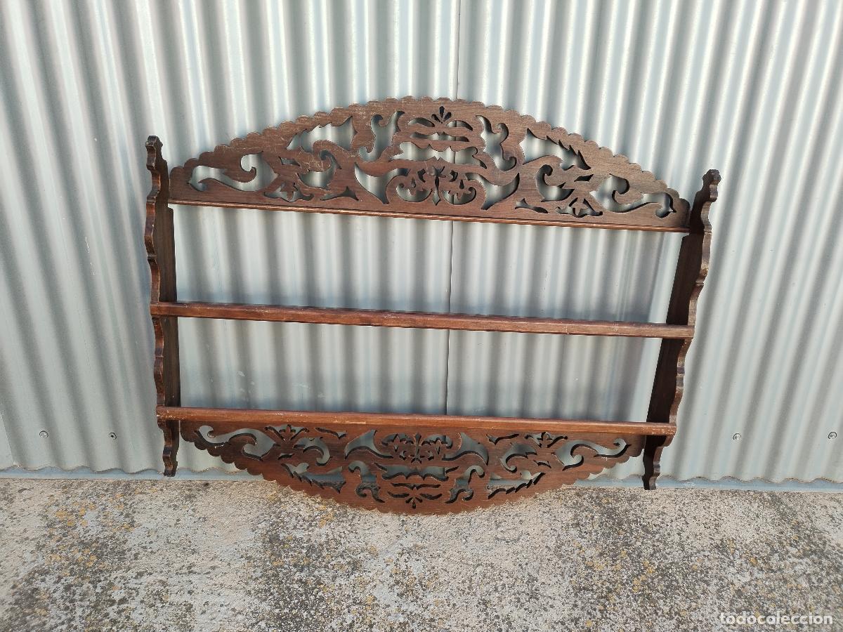 Antig&uuml;edades: repisa antigua platera - Foto 6