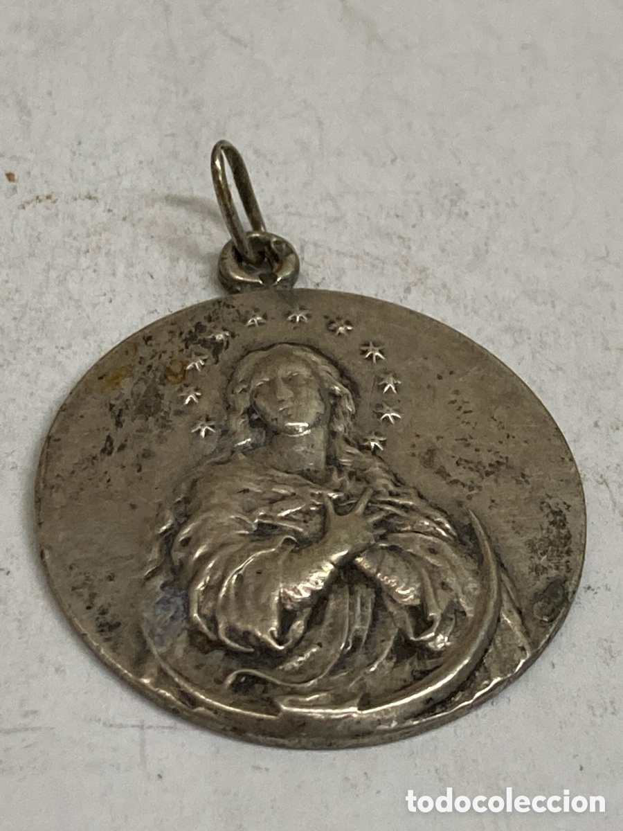 Antig&uuml;edades: Medalla de plata religiosa C355 - Foto 1
