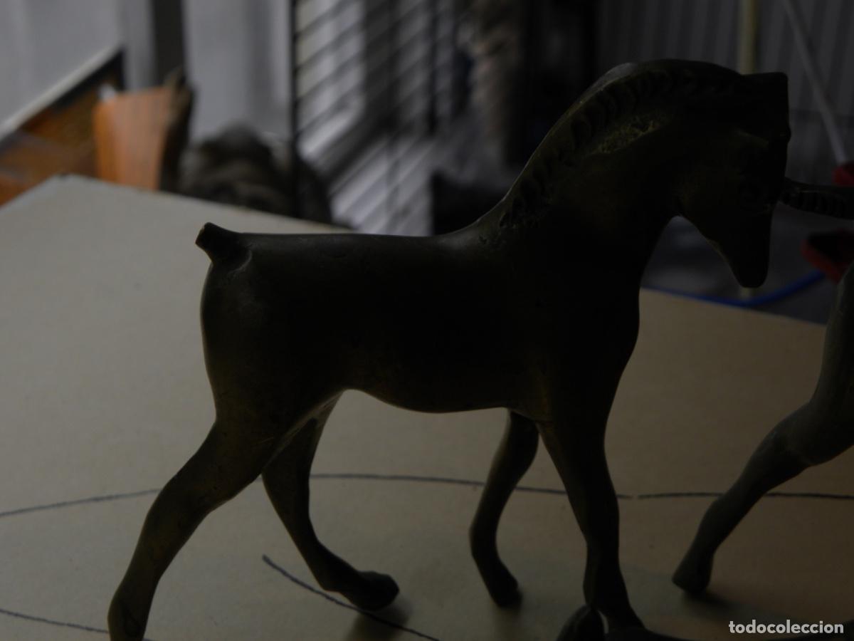Antig&uuml;edades: DOS CABALLOS BRONCE Y CIERVO - Foto 2