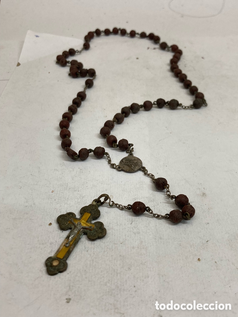 Antig&uuml;edades: Rosario de plata religiosa CC169 - Foto 1