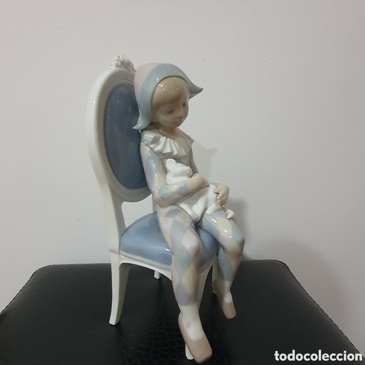 Antig&uuml;edades: LLADR&Oacute;, NI&Ntilde;O ARLEKIN SENTADO #1229 - Foto 2