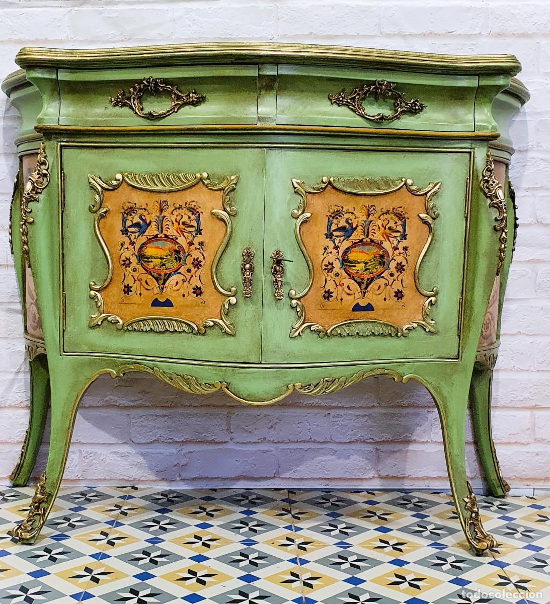 Antig&uuml;edades: C&oacute;moda licorera antigua. - Foto 13