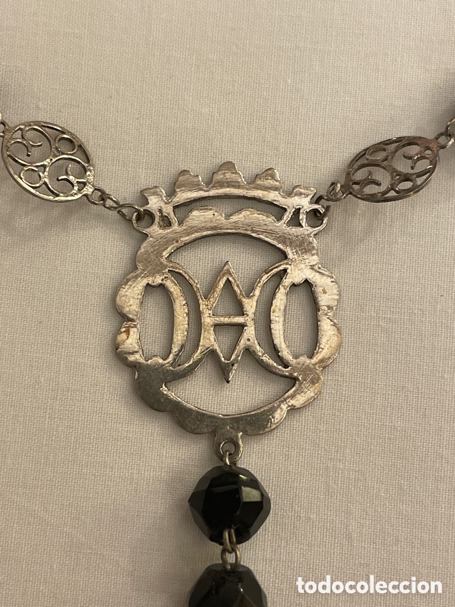Antig&uuml;edades: Rosario de azabache y plata. S.XIX. - Foto 5