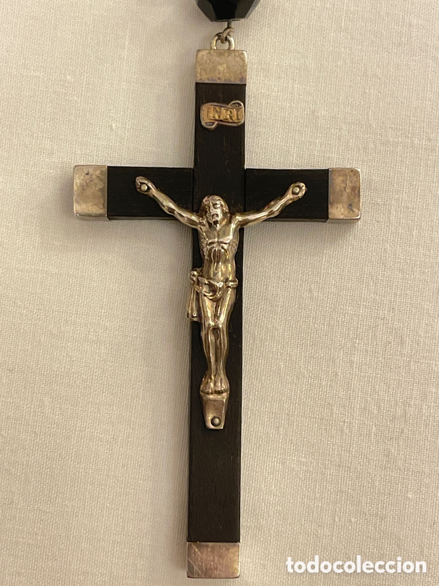 Antig&uuml;edades: Rosario de azabache y plata. S.XIX. - Foto 6