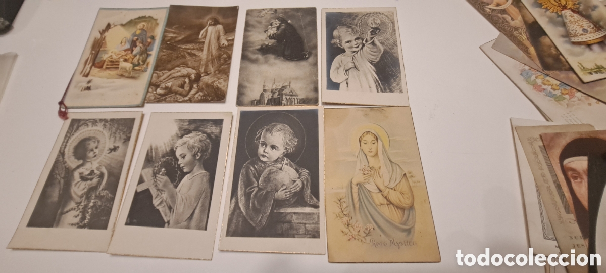 Antig&uuml;edades: Lote 104 papel de religi&oacute;n , estampas etc.. - Foto 2