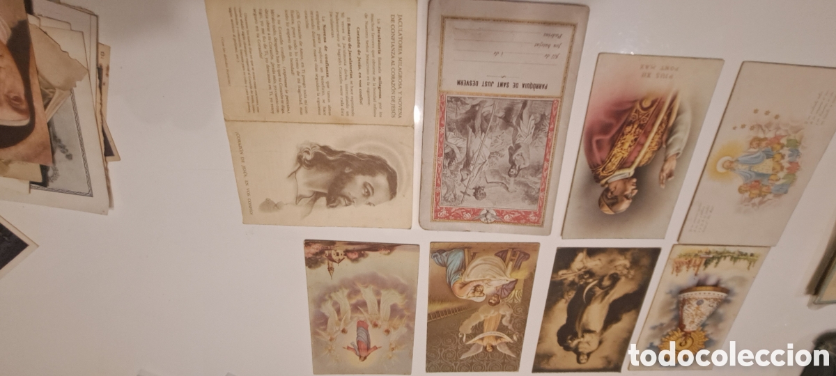 Antig&uuml;edades: Lote 104 papel de religi&oacute;n , estampas etc.. - Foto 4