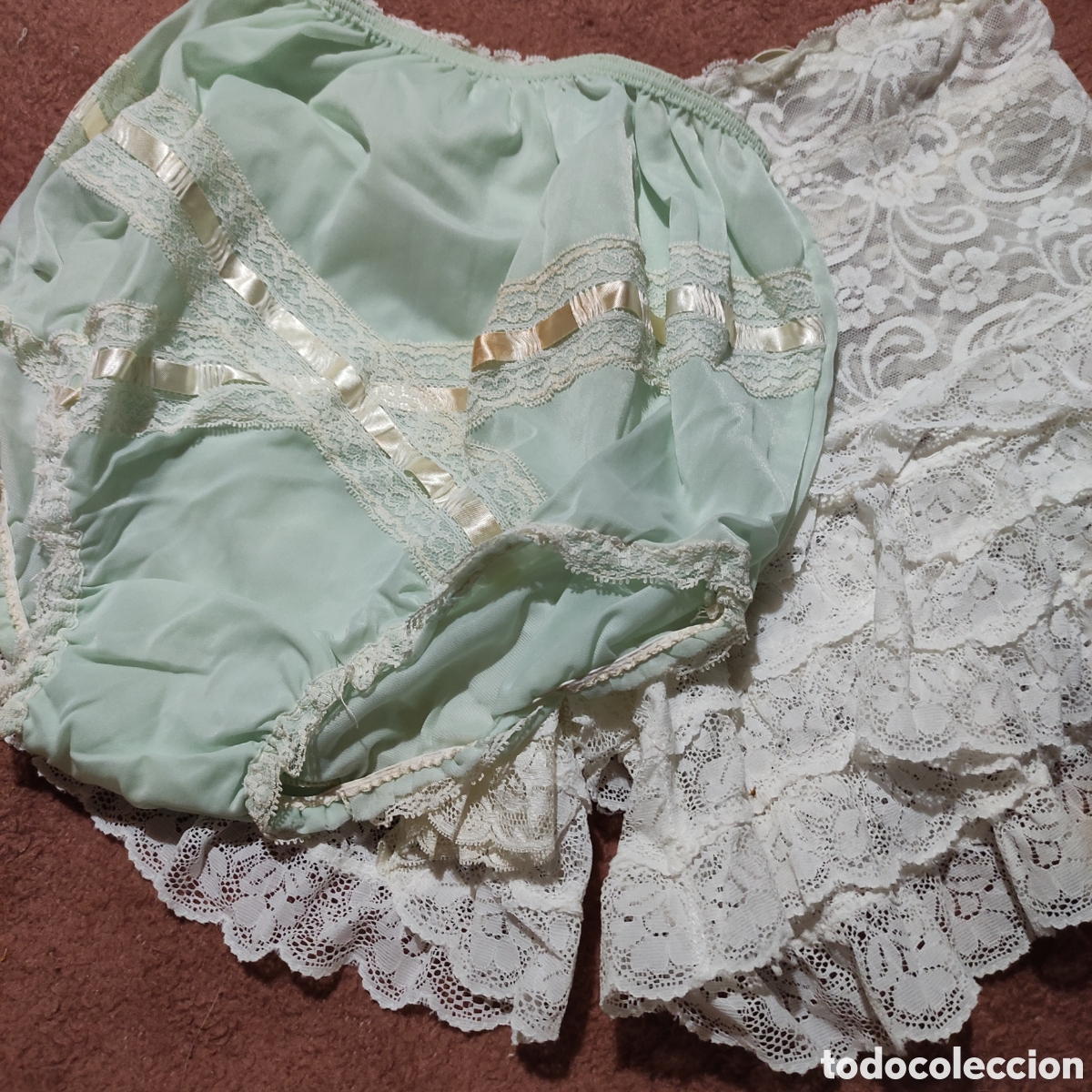 Antig&uuml;edades: Dos piezas de lencer&iacute;a de &eacute;poca de mujer - Foto 2