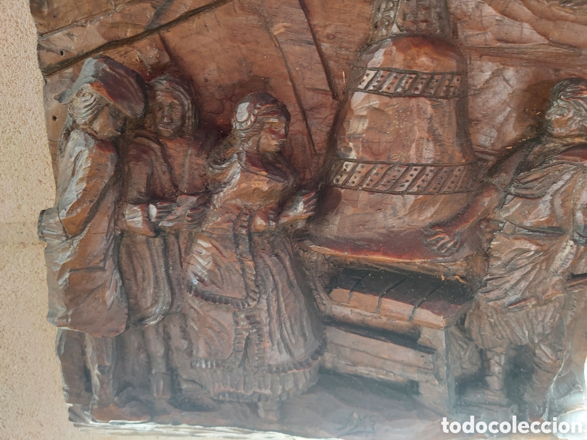 Antig&uuml;edades: TALLA CUADRO EN MADERA - Foto 2