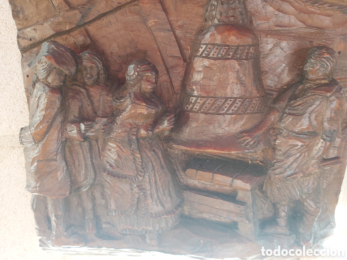 Antig&uuml;edades: TALLA CUADRO EN MADERA - Foto 1